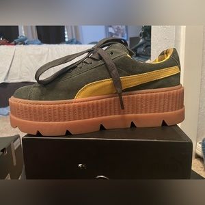 Puma X Fenty creeper green and yellow size 10